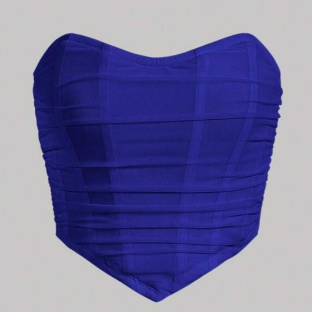Elegant Blue Women's Corset Top